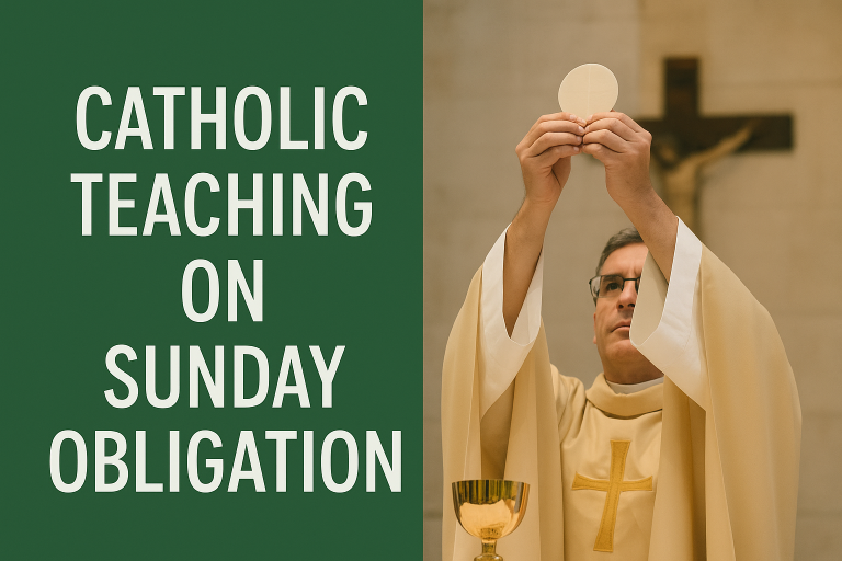 Catholics attending Sunday Mass at church